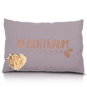 Zirbenkissen 20x30cm Lilac "Zirbentraum - Zeit für mich"