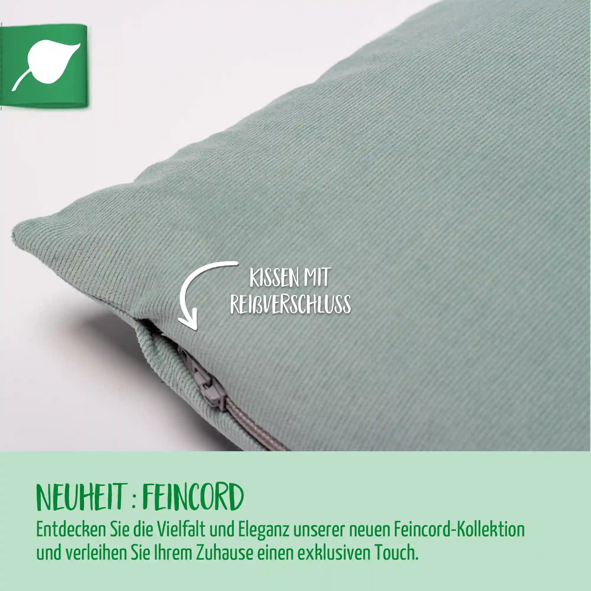 Zirbenkissen 20x30cm, "WohlfühlZeit", Mint