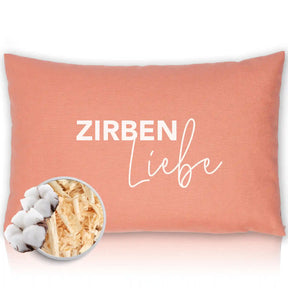 Zirbenkissen 20x30cm "Zirbenliebe", Blush