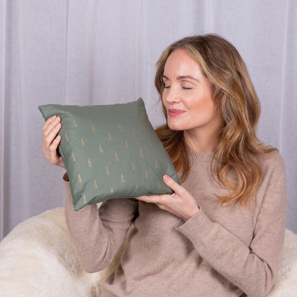 Zirbenkissen 30x30cm, Bäumchen Gold, Canvas Pickle