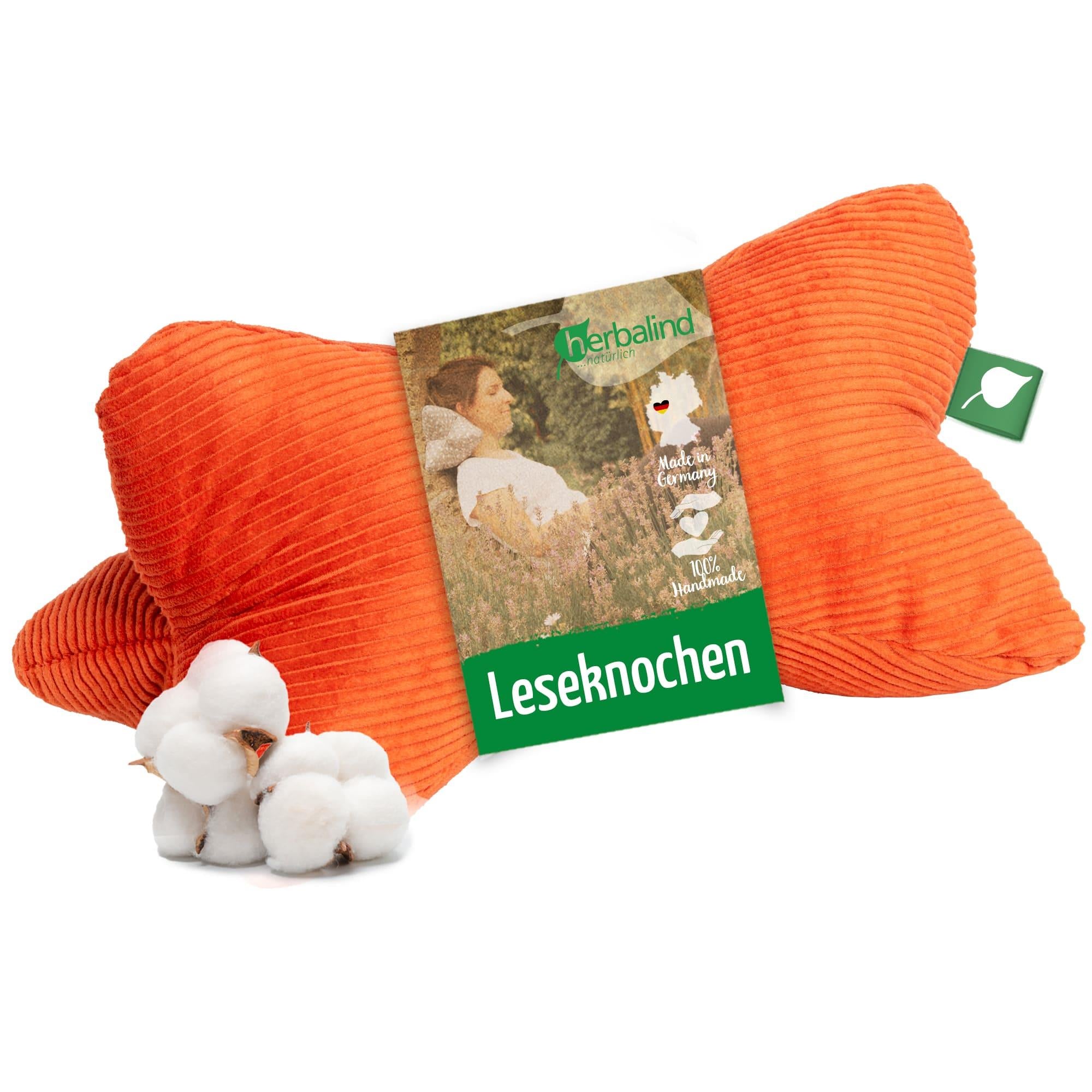 Leseknochen, Cord orange, 40x18cm, 5816_4