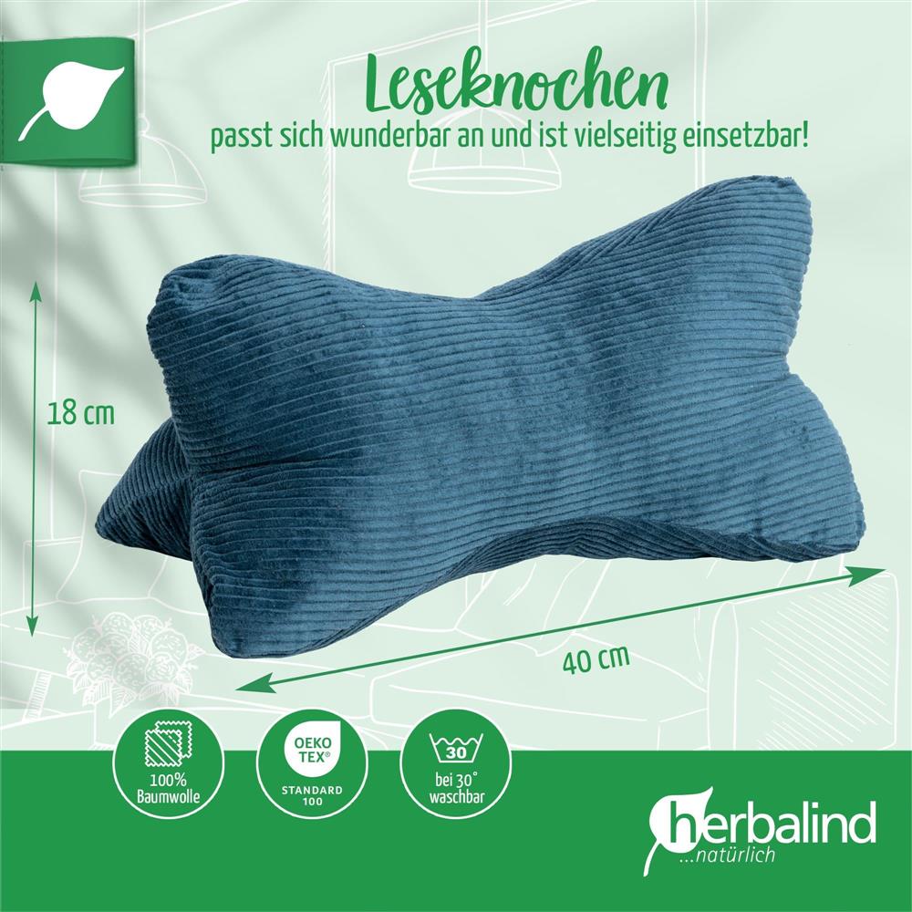 Leseknochen Cord petrol