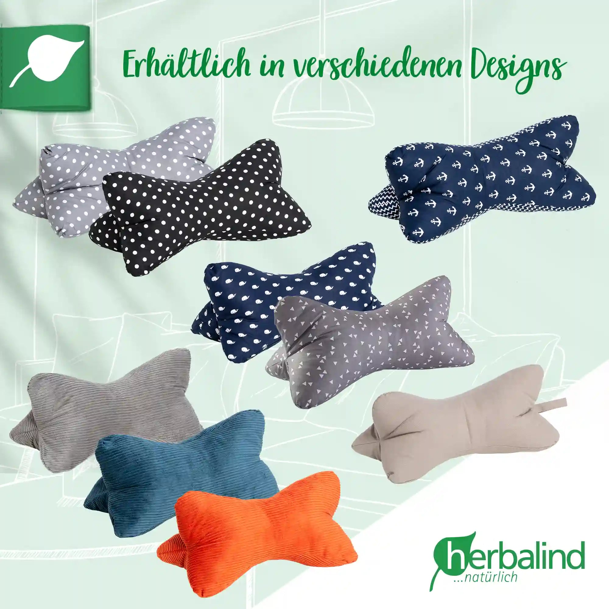 Leseknochen 40x18cm, Babycord braun