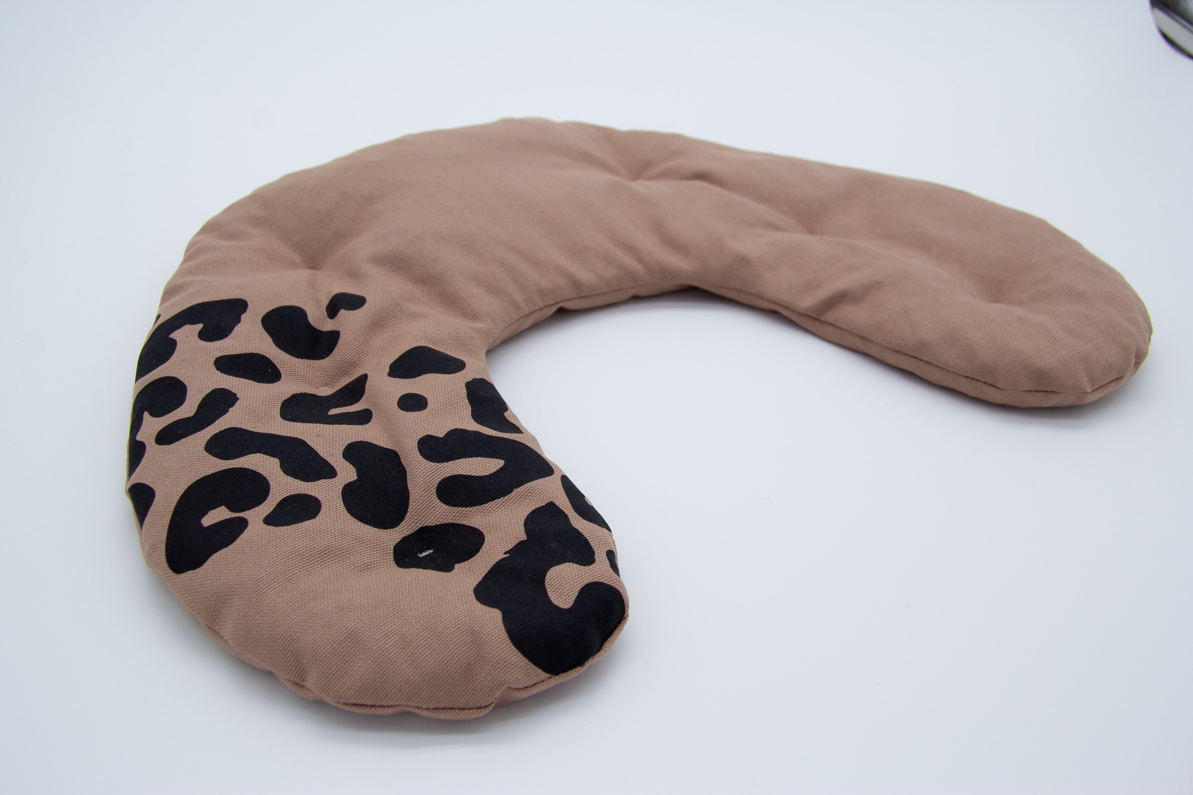 Kirschkernkissen Nackenhörnchen 30x40 cm, Leo, Taupe