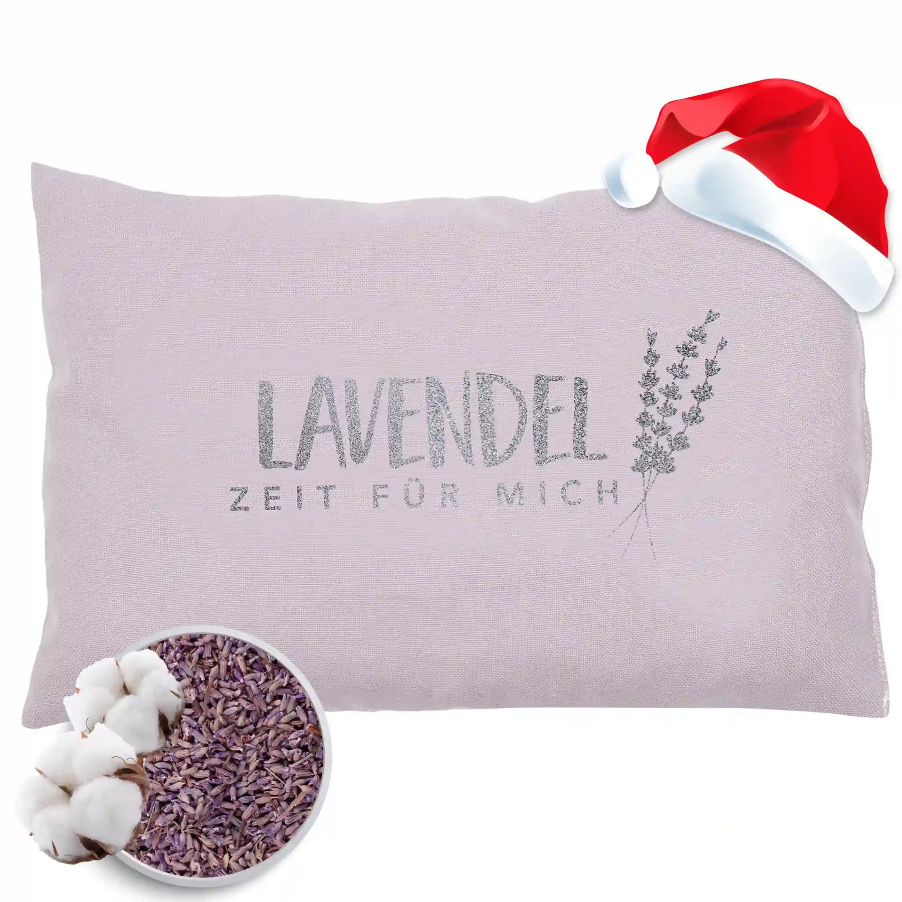 Lavendelkissen 20x30cm "Lavendel - Zeit für mich", Lilac